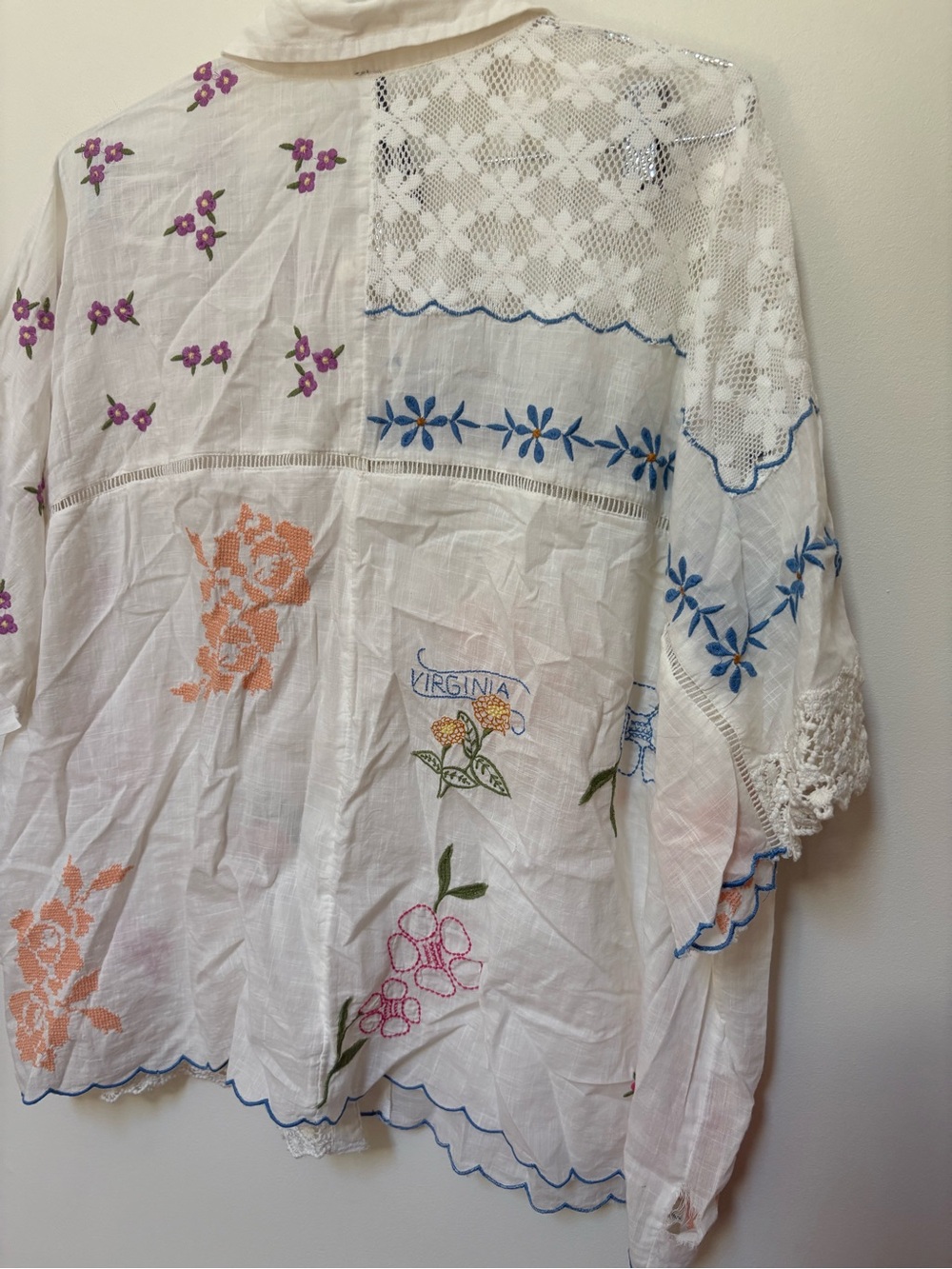 NWOT By Anthropologie 100% Cotton Embroidered Buttondown Shirt Size XL - Picture 12 of 14
